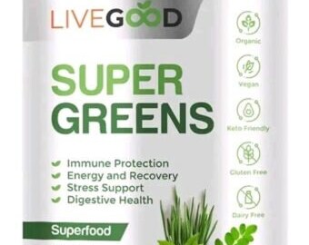 1 LiveGood ORGANIC SUPER GREENS Superfood Dietary Supplement Multi-Vitamins