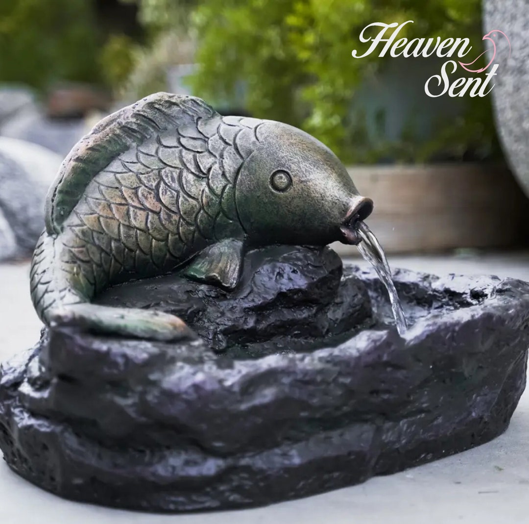 Indoor Outdoor Bass Fish Water Fountain Garden Decor Water Etsy