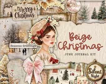 ヴィンテージ クリスマス ジャンク ジャーナル キット ミックス