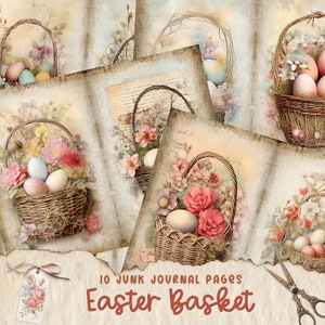 Páginas del diario basura de Pascua, Diario basura del conejito, Conejo, Páginas del diario, Diario basura, Efímera del conejo, Imprimible, Álbum de recortes, Descargar