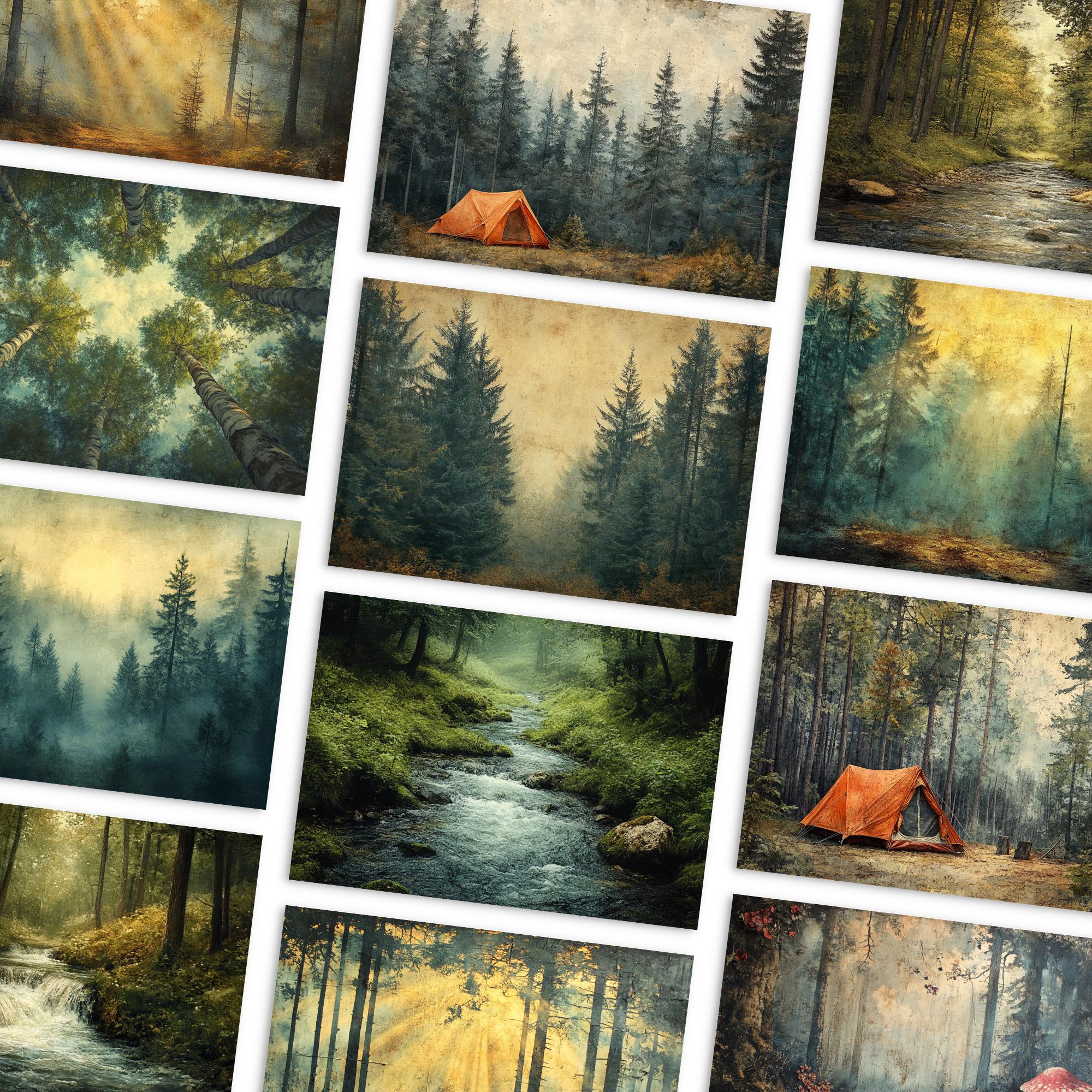 Forest Junk Journal Printable Pages, Digital Scrapbook Paper Kit ...