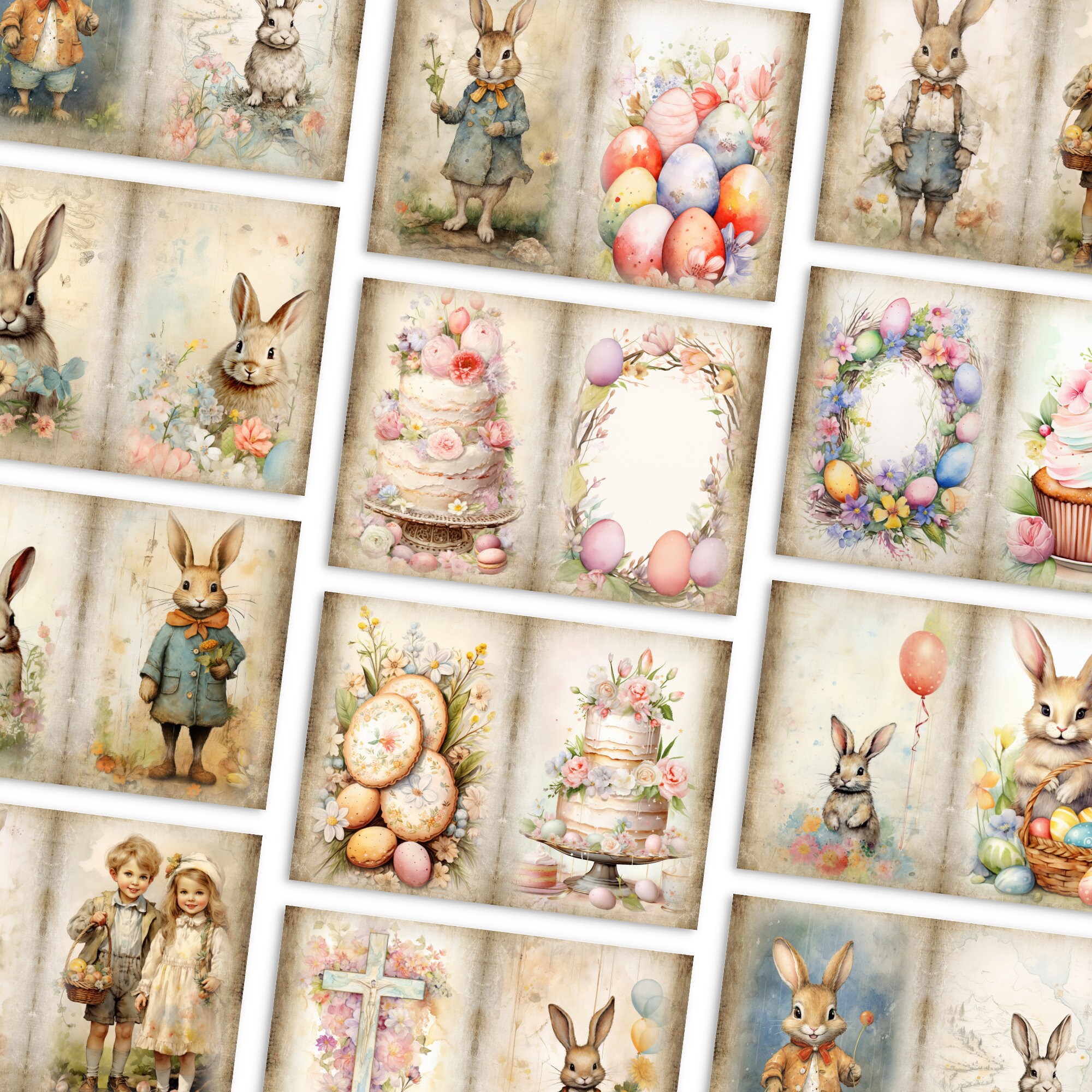 Easter Junk Journal Pages Digital Download, Vintage-inspired ...