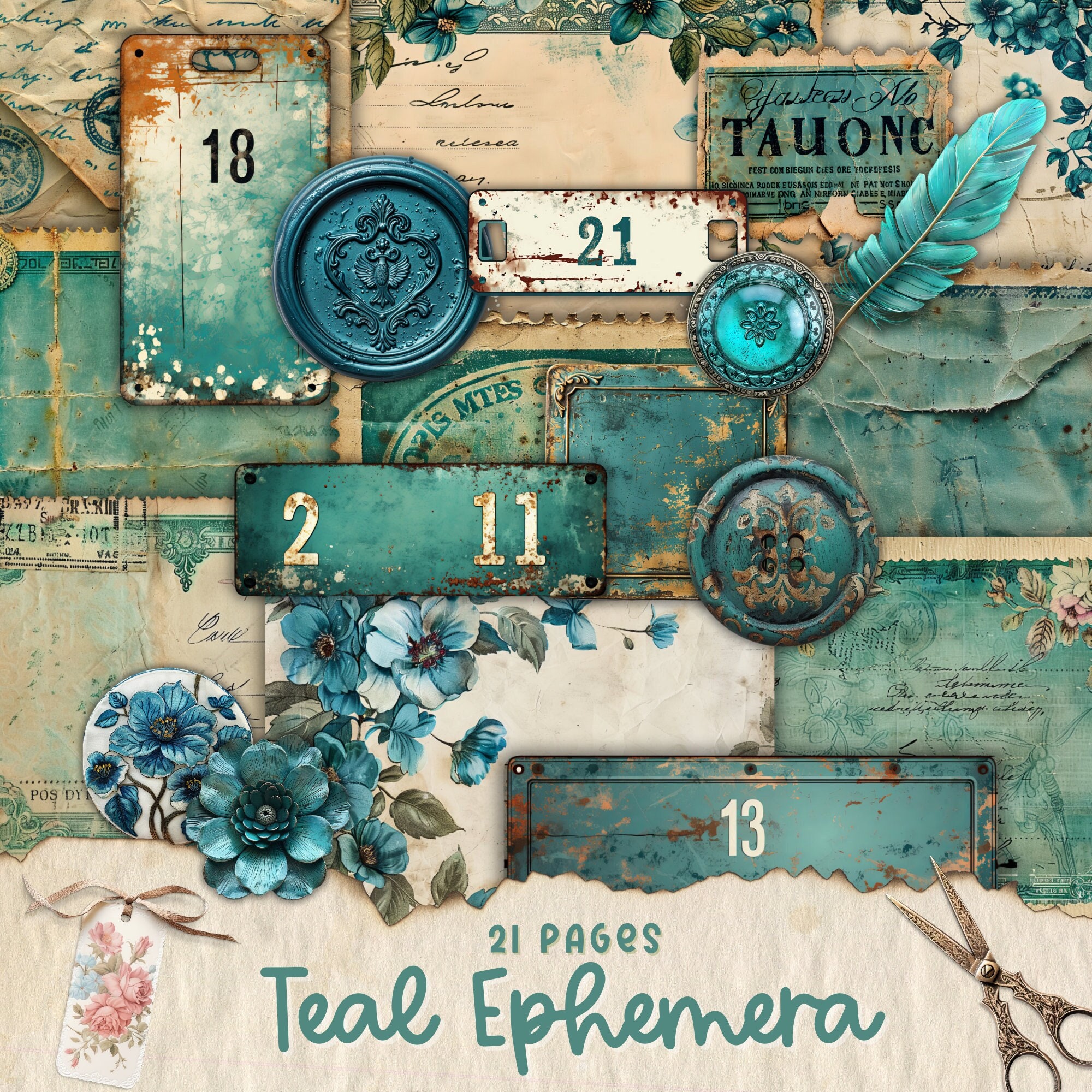 Industrial Vintage Grunge numbers labels printable steampunk supplies | tags vintage ephemera junk journal | images digital collage sheet