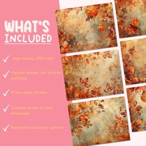 Autumn Junk Journal Pages, Digital Fall Scrapbook Paper, Printable ...