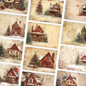 Christmas House Junk Journal Kit, Vintage Merry Christmas Junk Journal ...
