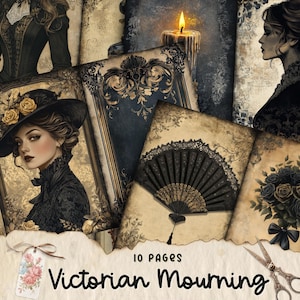 Shabby Victorian Junk Journal Paper | Victorian Collage Pages | Printable Vintage Paper | Journaling Supplies | Crafts | Cards | Tags