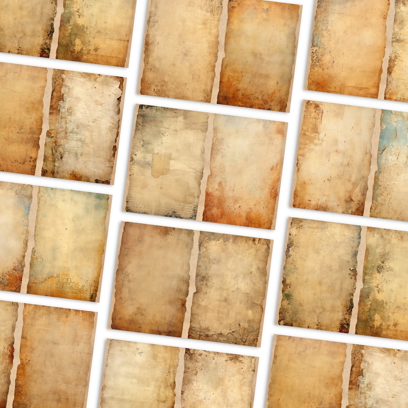 Beunruhigt Papier Junk Journal Seiten, Vintage Junk Journal Kit, Junk Journal Druckbares Papier, Digital Collage Sheet, sofortiger Download, Basteln Bild 3