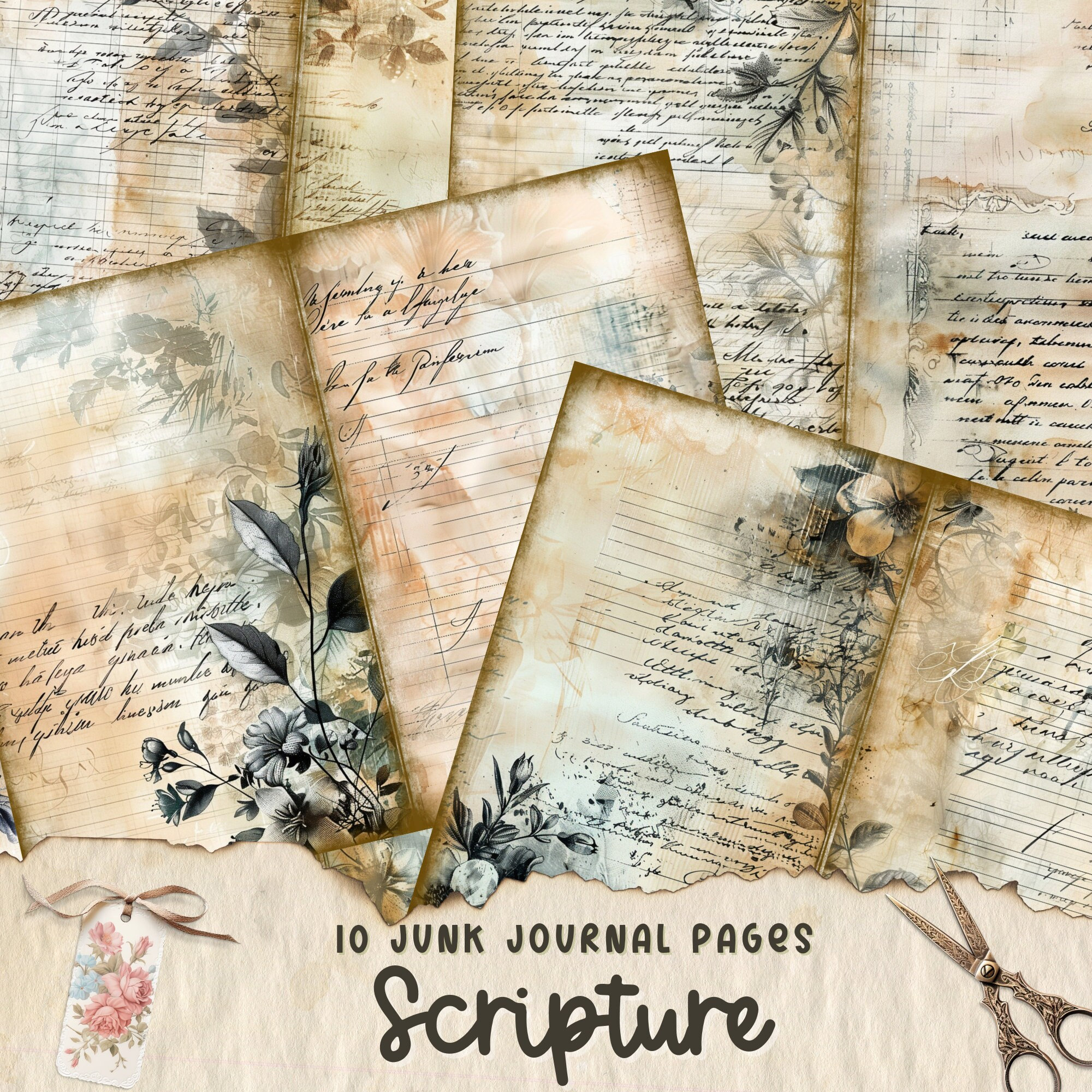 ファビュラス Script Scraps - Etsy