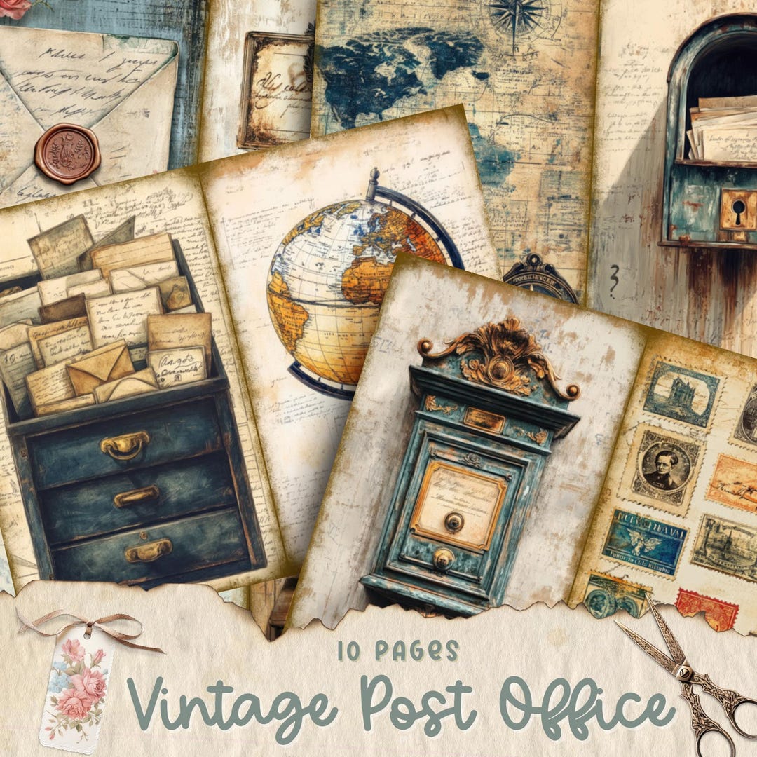 Vintage Junk Journal Pages | 10 Pages | Printable Collage Sheet ...