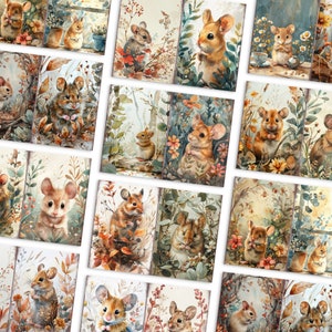 Mouse Junk Journal Pages, Animal Journal, Paper Crafts, Scrapbook ...