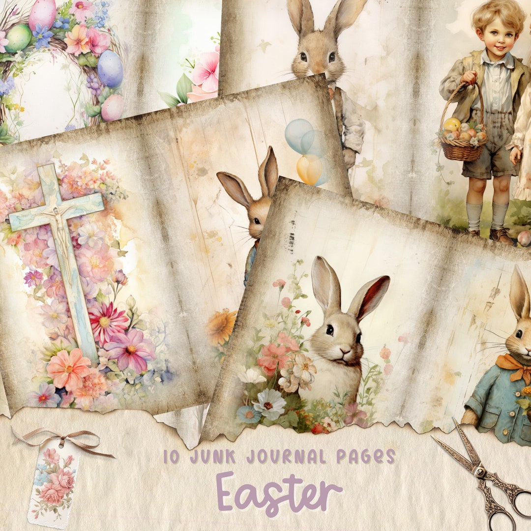 Easter Junk Journal Pages - Digital Download, Vintage-inspired ...