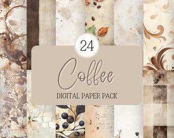 Coffee Junk Journal Kit, Cafe Journal Card, Vintage Printable, Latte Scrapbook Supplies, Coffee Ephemera, Vintage Coffee Journal Page Cake
