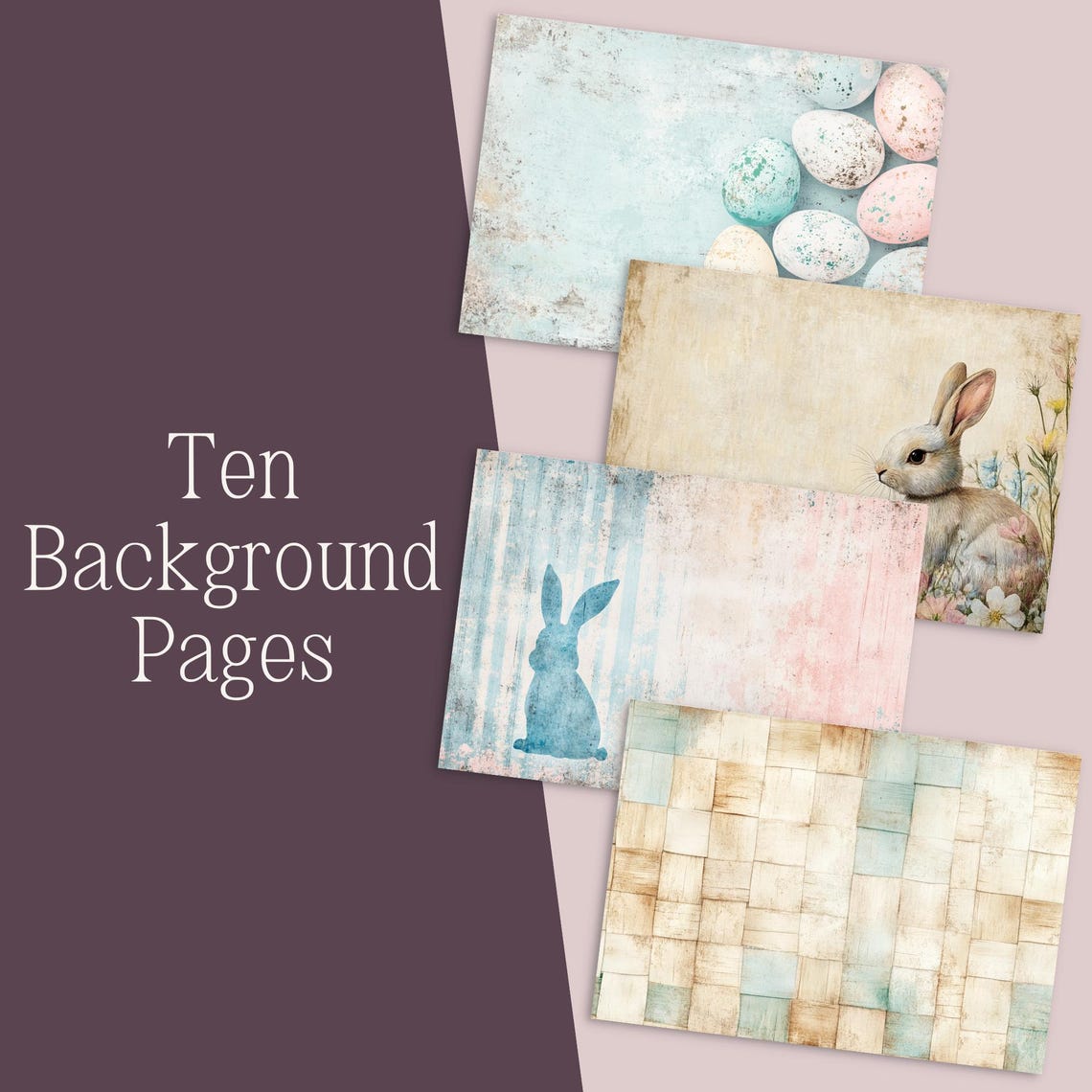 Pastel Easter Junk Journal Kit | Printable Ephemera | Vintage Easter ...