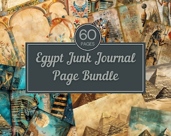 Egypt Junk Journal Page, Watercolor Ancient Greek Junk Journal Printable Page, Egypt Junk Journal Kit, Junk Journal Paper Digital Collage