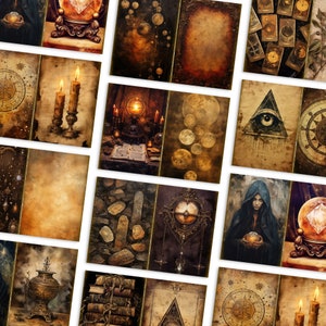 Fortune Teller Junk Journal Kit Tarot and Crystal Ball Junk Journal ...