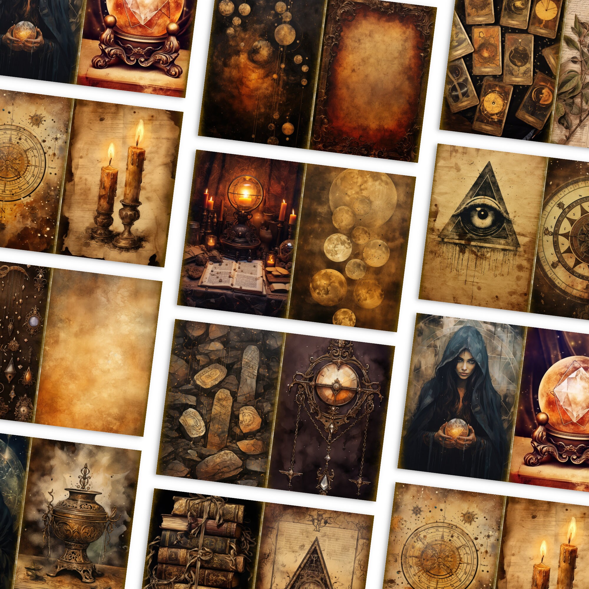 Fortune Teller Junk Journal Kit Tarot and Crystal Ball Junk Journal ...