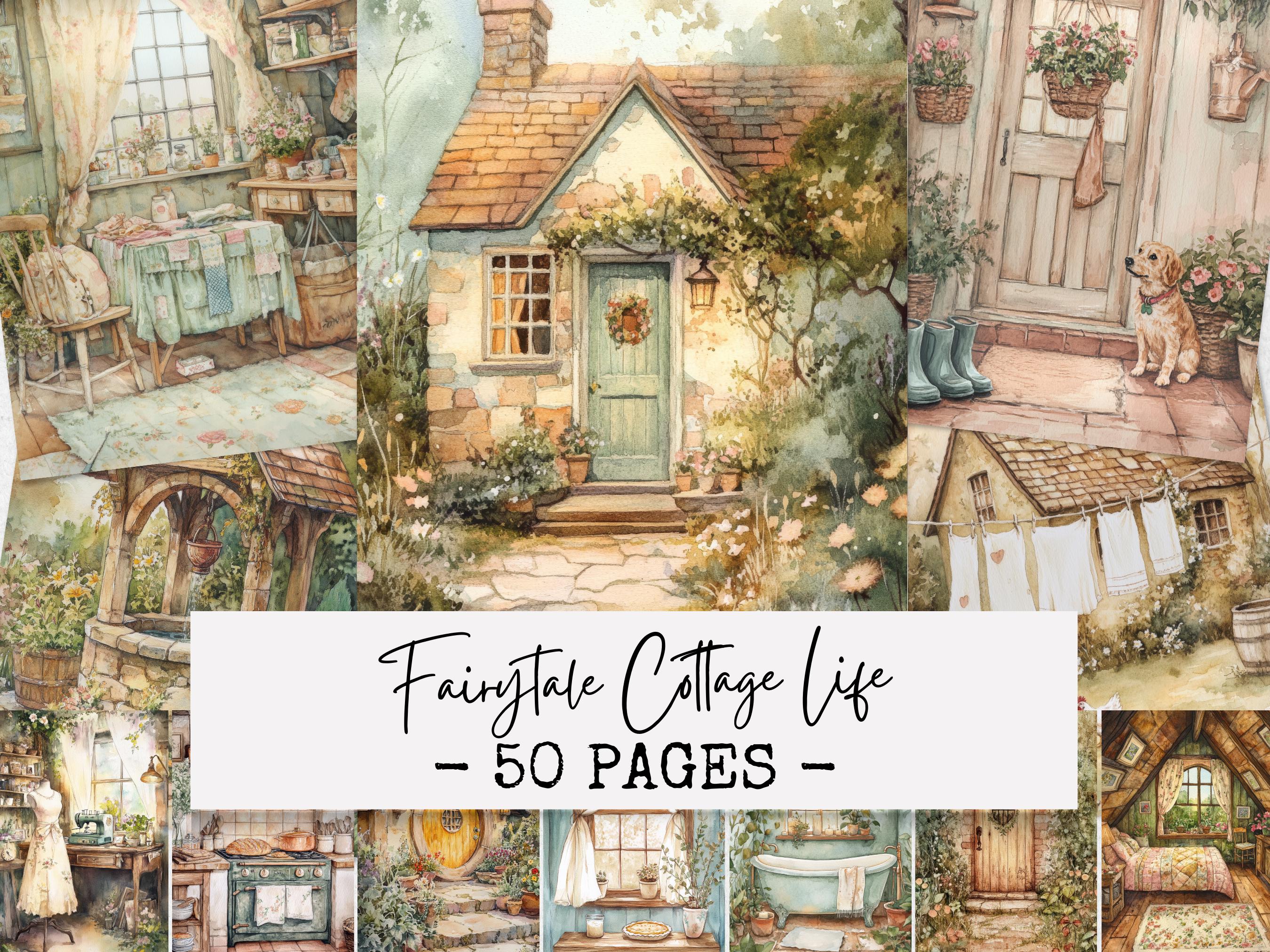 Fairytale Cottage Junk Journal Pages, Cottagecore Papers, Home Ephemera ...