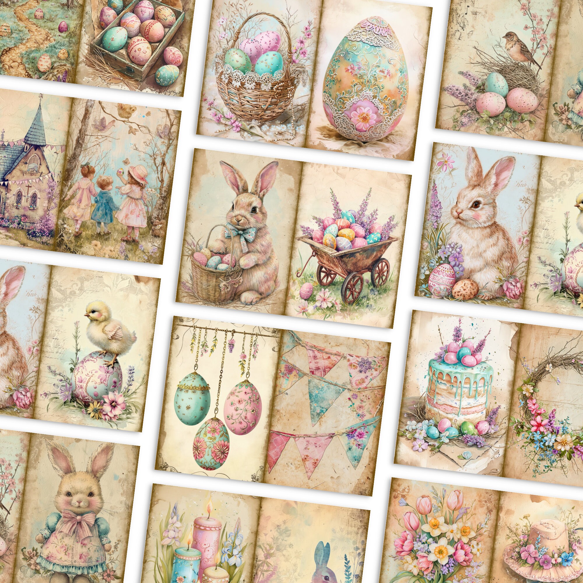 Easter Junk Journal Pages - Digital Download, Vintage-inspired ...