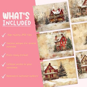 Christmas House Junk Journal Kit, Vintage Merry Christmas Junk Journal ...