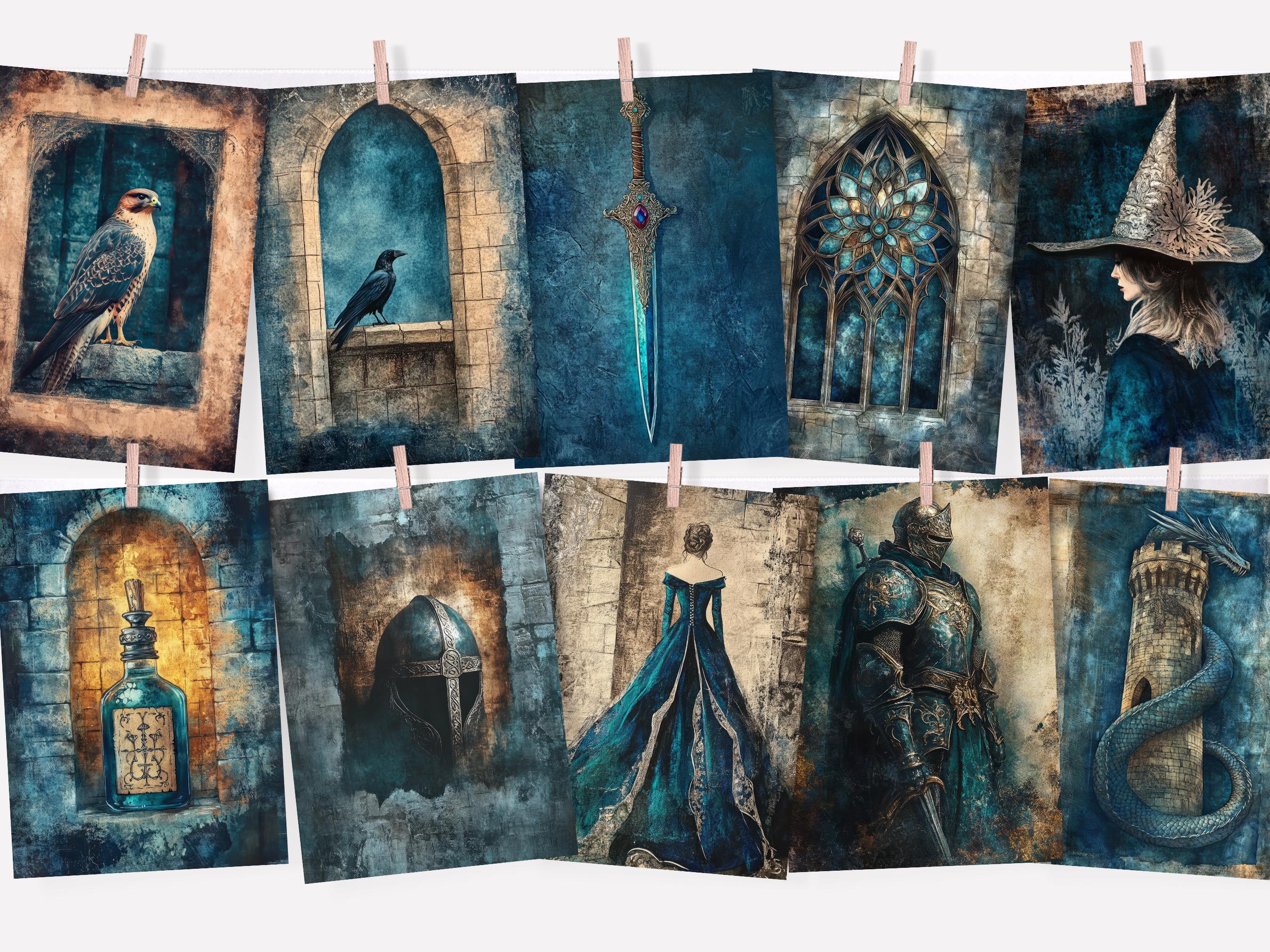 Medieval Junk Journal Pages, Dark Fantasy Journal Kit, Gothic Medieval ...