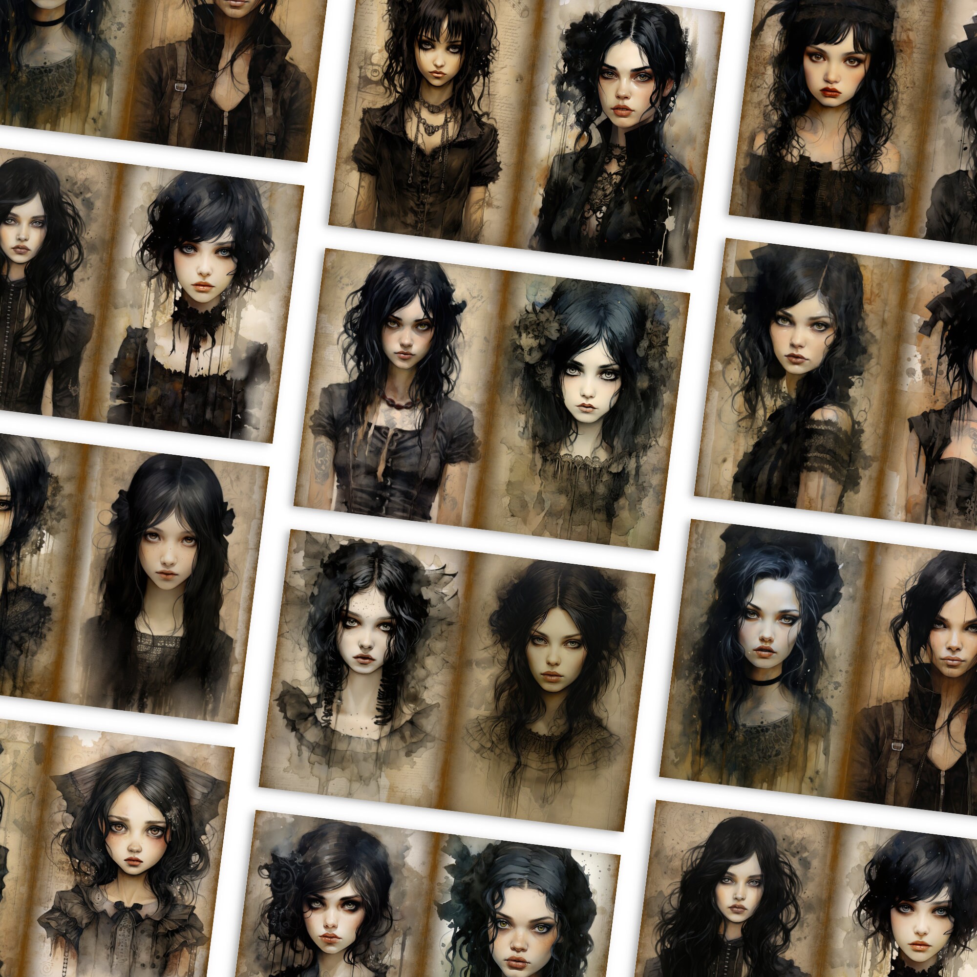 Gothic Girls Junk Journal Vampire Junk Journal Pages Gothic Junk