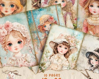 Grillige pop: collageblad | Digitale plakboekkit | Digitale download | Artjournaling | Efemere ongewenste tijdschriften | Digitale kortstondige