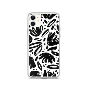 Abstract Black and White iPhone Case: Modern Art Inspired Cover Urban Pop Collection