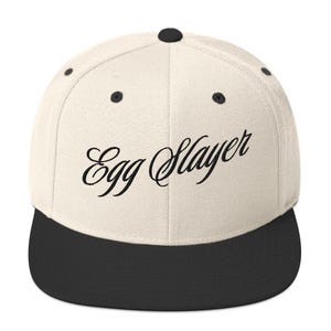 Egg Slayer Snapback Hat: Funny Breakfast Pun Cap - Unisex Streetwear