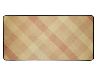 Podkładka pod myszkę w kratkę Gingham: duża, antypoślizgowa podkładka pod mysz do gier