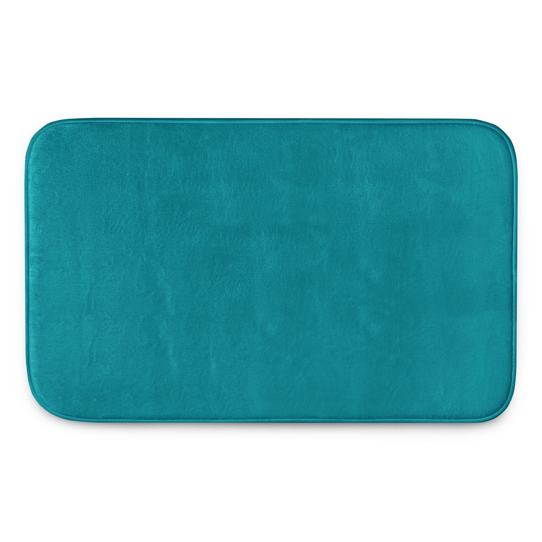 Modern Teal Bath Mat - Etsy
