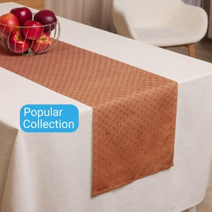 Terracotta Texture Table Runner – Warm Minimalist Décor