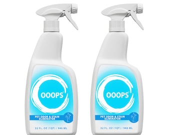 2 Pack OOOPS Pet Poop Odor & Stain Eliminator-Enzyme Pet Odor Eliminator For Cats, Dogs, Pets.