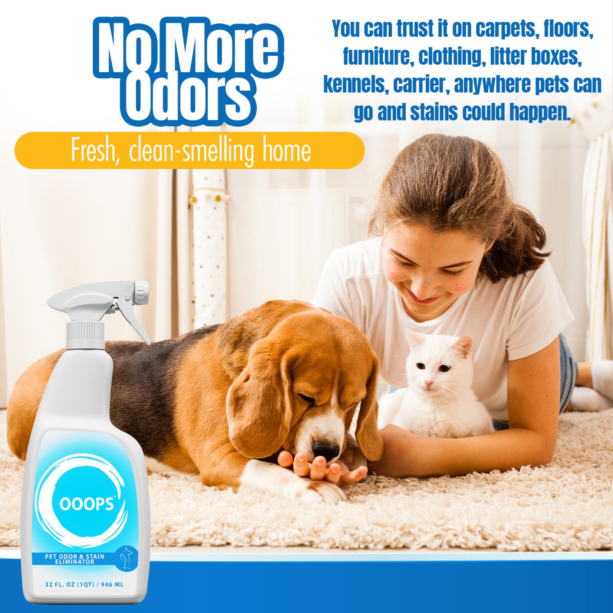 2 Pack OOOPS Pet Poop Odor & Stain Eliminatorenzyme Pet Odor