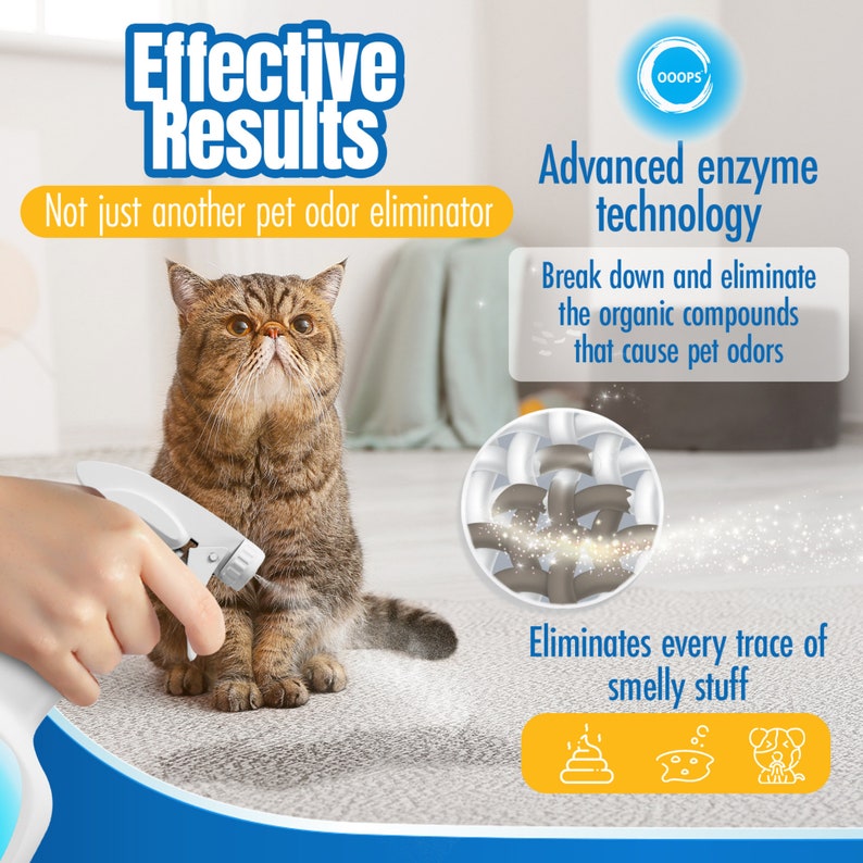 OOOPS Pooph Pet Odor Eliminator 2 Pack Enzyme Dismantles Odor on A Molecular Level Organic and