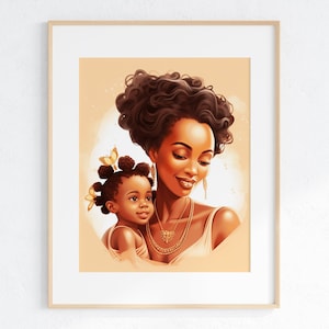 Afroamerikanische Kunst | Wandkunst | Schwarze Frau Kunstdruck | Abstrakte Kunst | Sofortdownload | Druckbare Kunst | Afro Kunst | Wohnkultur | Kinderzimmer |