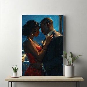 Printable Black Art | Black Love | Digital Print | Black Melanin Art | Afro Girl Wall Art | Black Women Canvas | Digital Download