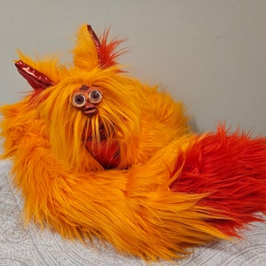 Orange Long Furby with 3D Face