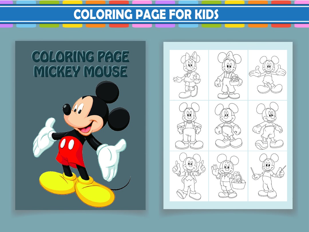 10 Cute Mickey Mouse Coloring Page, Cute Mickey Mouse Coloring Pages