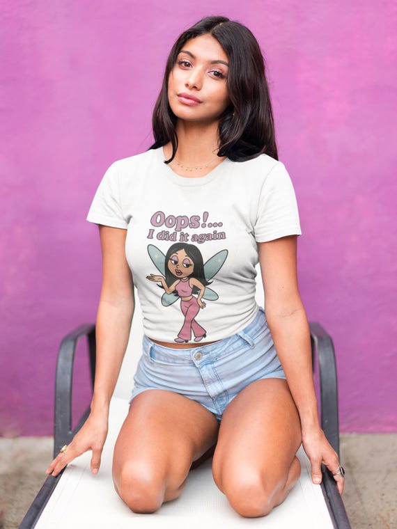 Y2K Fairy Graphic Tee: Oops!...I Did It Again - Ethically Grown Cotton
