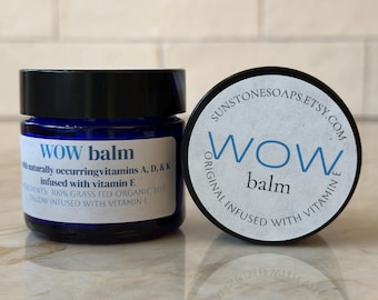 WOW balm  100% organic whipped beef tallow infused with Vitamin E oil