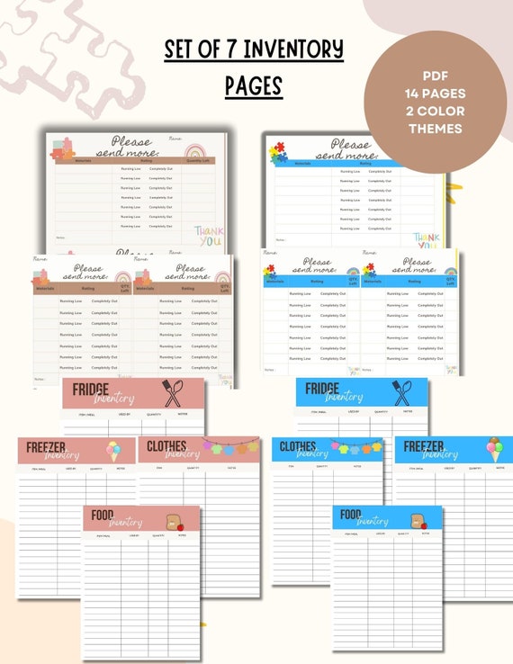 Daycare Supplies Tracking, Digital Daycare Inventory, Preschool