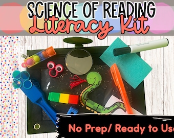 Zestaw do nauki czytania dla małych grup czytelniczych, zestaw narzędzi multisensorycznych, nauka czytania, zestaw do pracy ze słowami, zestaw do nauki czytania