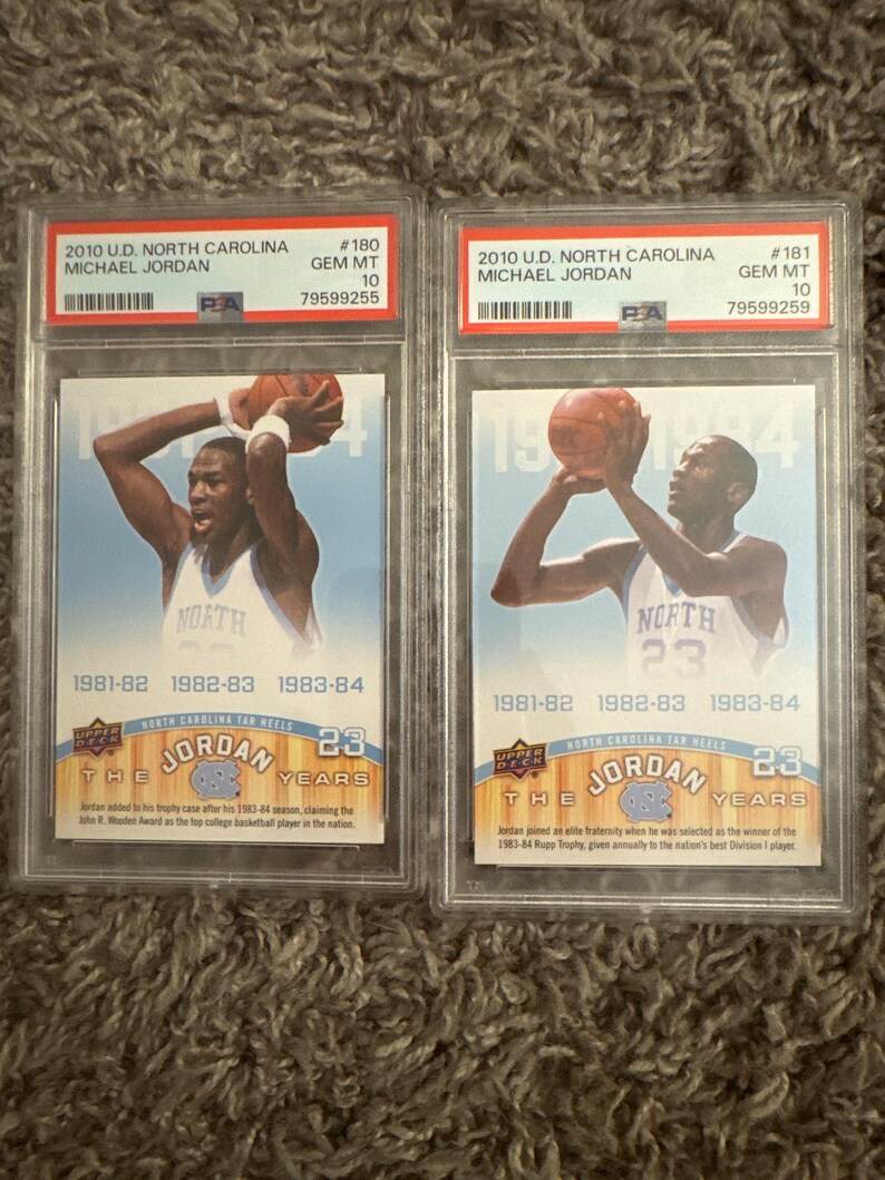 Michael Jordan North Carolina Basketball Cards Michael Jordan North Carolina Psa Cards - Etsy