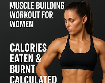12 Week Workout Plan | Muscle Building Program | Women’s Fitness & Diet Guide | PDF with Calorie Tracker + Resale Rights