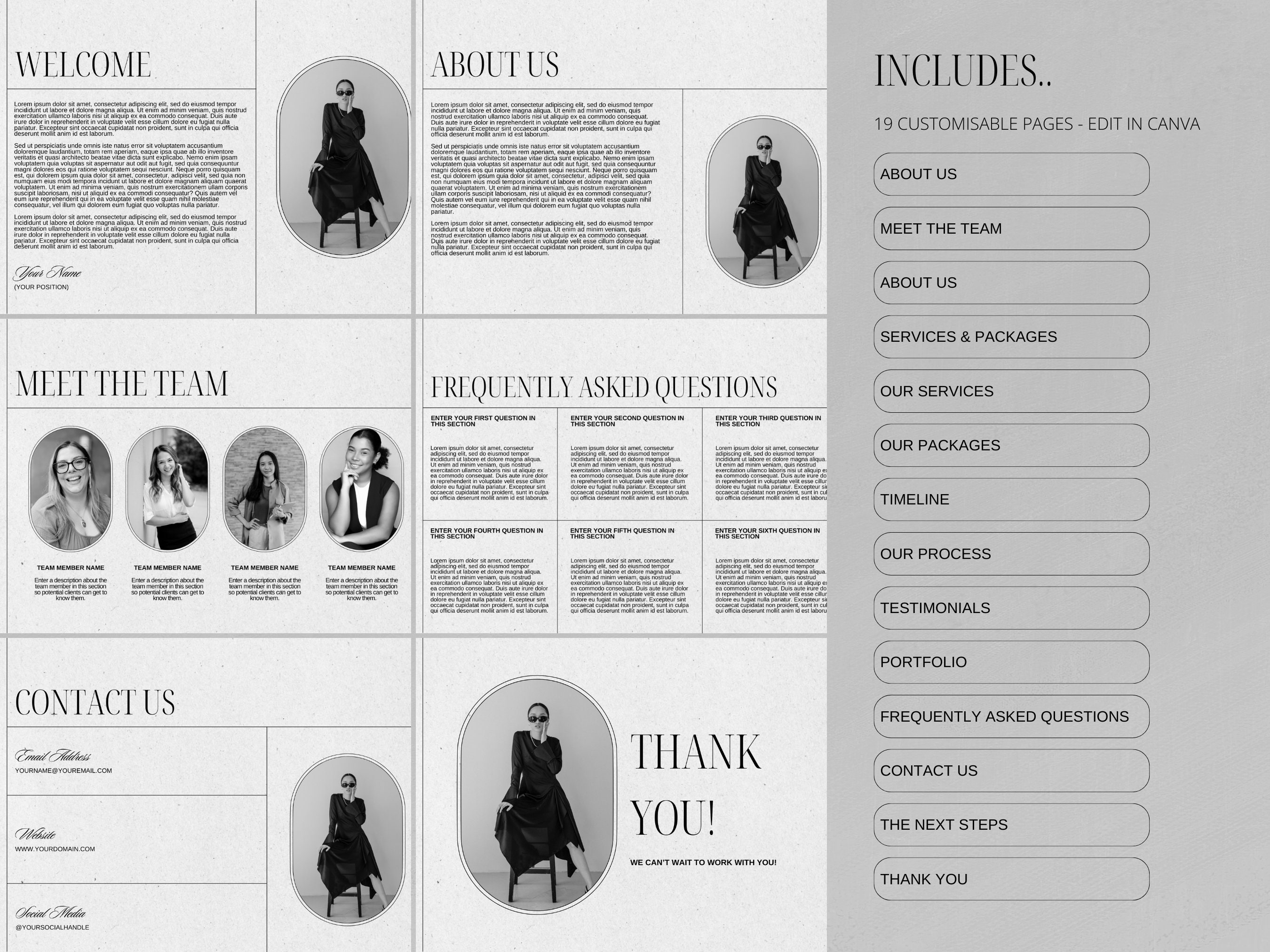 Services & Pricing Guide Template Canva Template Business Etsy
