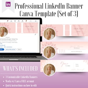 Professioneller Linkedin Banner — Anpassbare Canva Vorlage (Set #2)