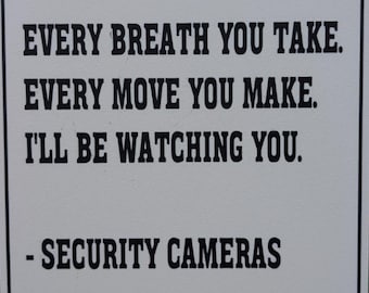 Señal de cámara de seguridad, señal divertida, señal de circuito cerrado de televisión, cámara de seguridad