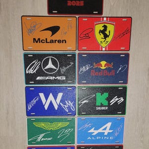 F1 Signed Plates, Ultimate Collector&#39;s Display, Formula 1, Gift, Present, 3D Printed, Christmas Gift, Xmas