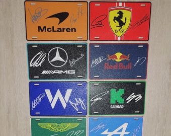 F1 Signed Plates, Ultimate Collector&#39;s Display, Formula 1, Gift, Present, 3D Printed, Christmas Gift, Xmas