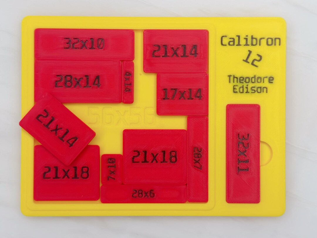 Calibron 12 Puzzle, IQ Test, Brain Teaser - Etsy